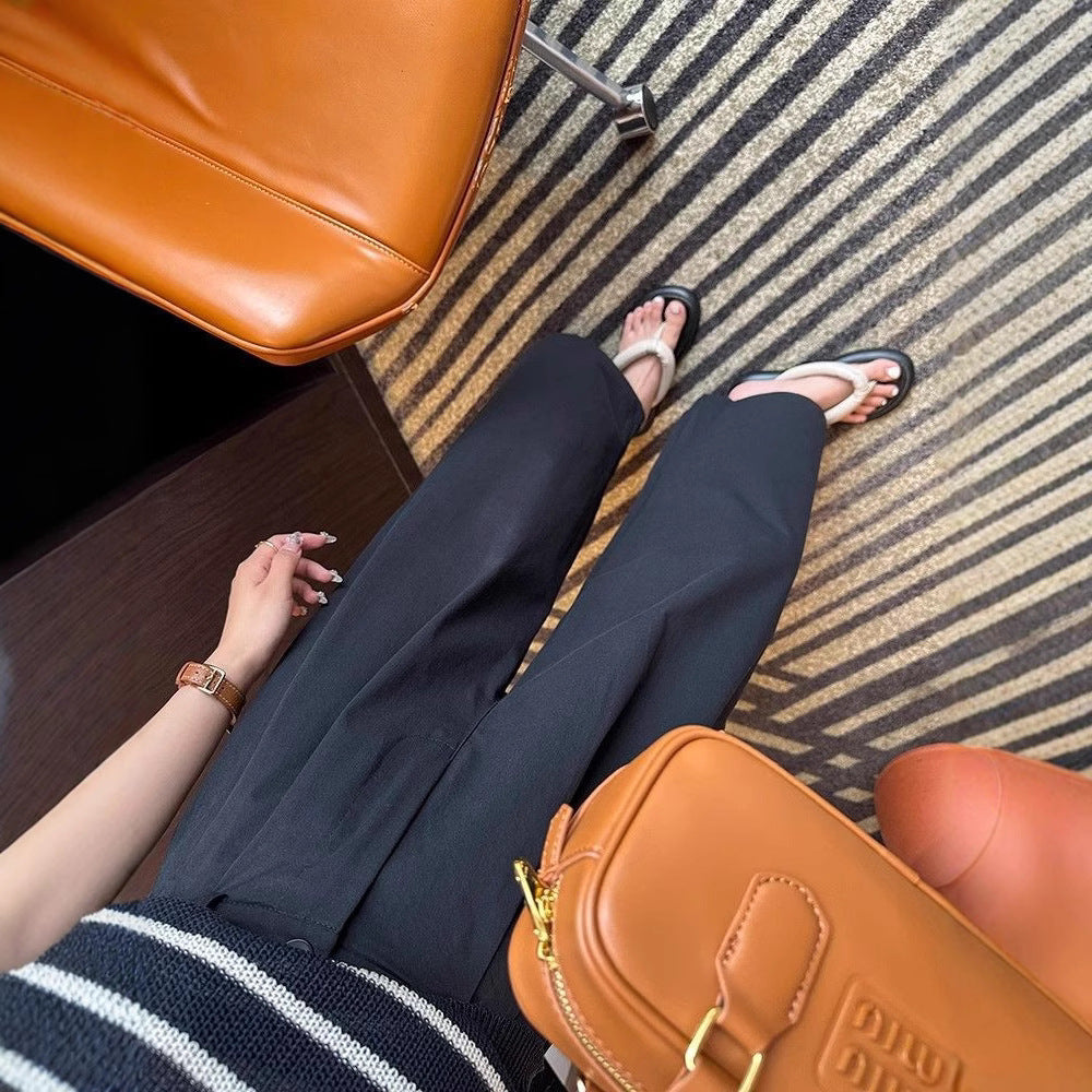 Damen Weite Hose Hochbund Mit Taschen Norvielle