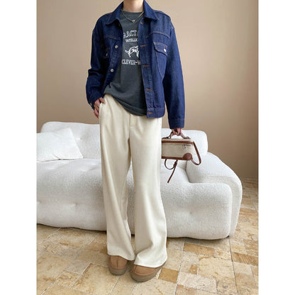 Damen Palazzohose Jersey Bequem