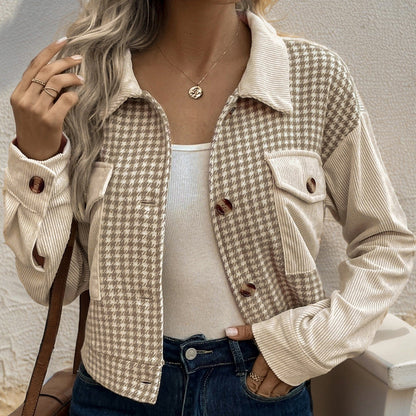 Damen Karojacke mit Taschen Norvielle