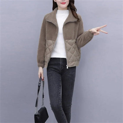 Damen Fleecejacke Steppdetail Elegante Bündchen Norvielle