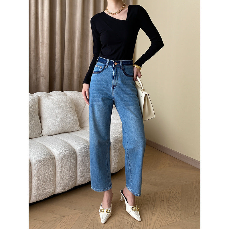 Damen Langarmshirt U-Boot-Ausschnitt Rippstruktur