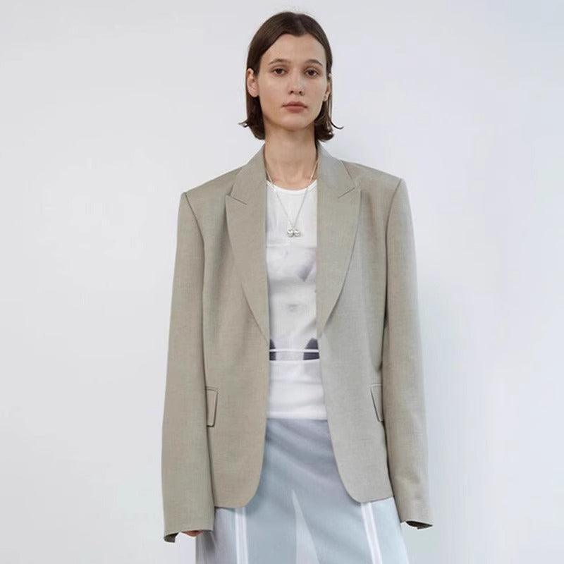 Damen Oversize Blazer aus Wolle Elegant