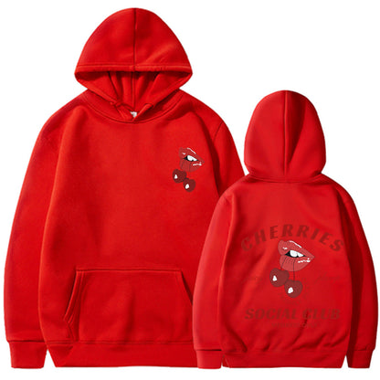 Damen Kapuzenpullover Kirschen-Design Norvielle