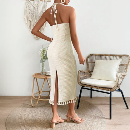 Damen Strickkleid Halsnaher Träger Norvielle