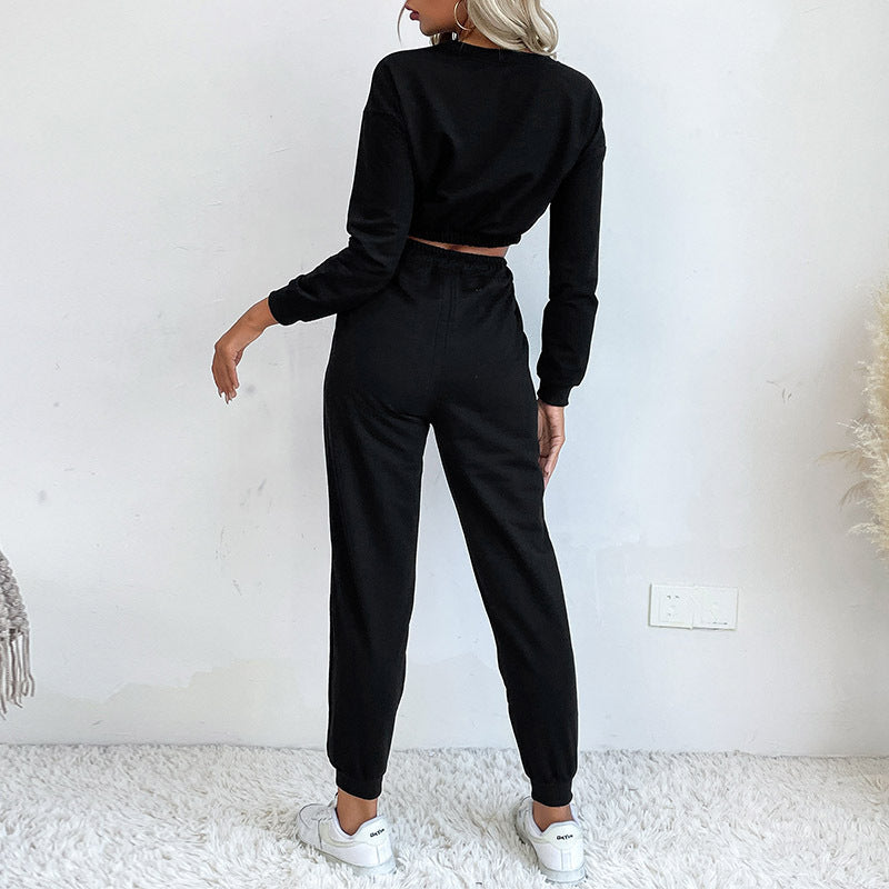 Damen Jumpsuit Elastischer Bund Knoten-Detail