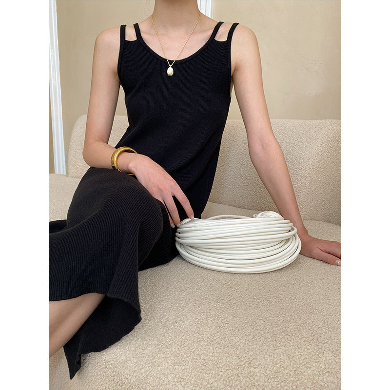 Damen Midikleid Weiches Material Mit Trägern