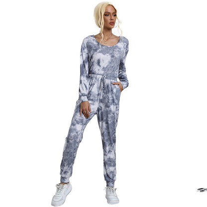 Damen Jumpsuit Schulterfrei Elastischer Bund Norvielle