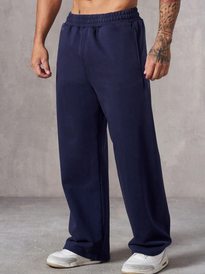 Herren Baggy Jogginghose Elastischer Bund Seitentaschen