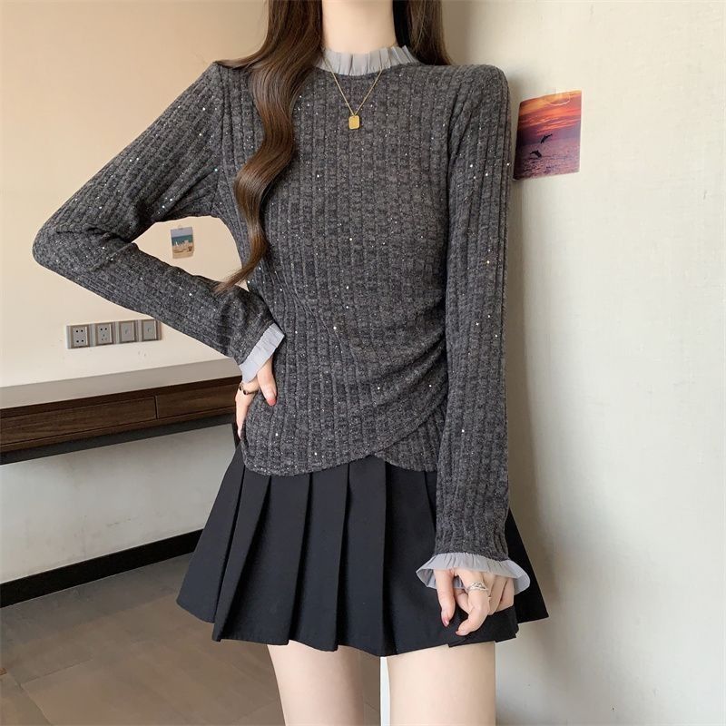 Damen Feinstrickpullover Eleganter Kragen Norvielle - Norvielle