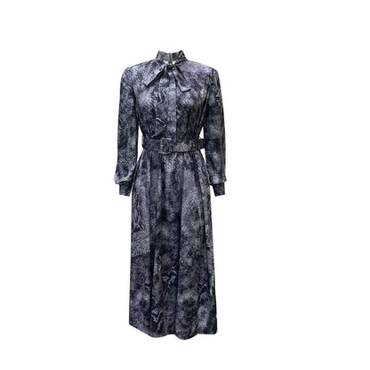 Damen Midi-Kleid mit Schleife und Gürtel Norvielle