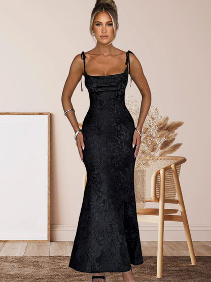 Damen Abendkleid Floralmuster Verstellbare Träger Norvielle
