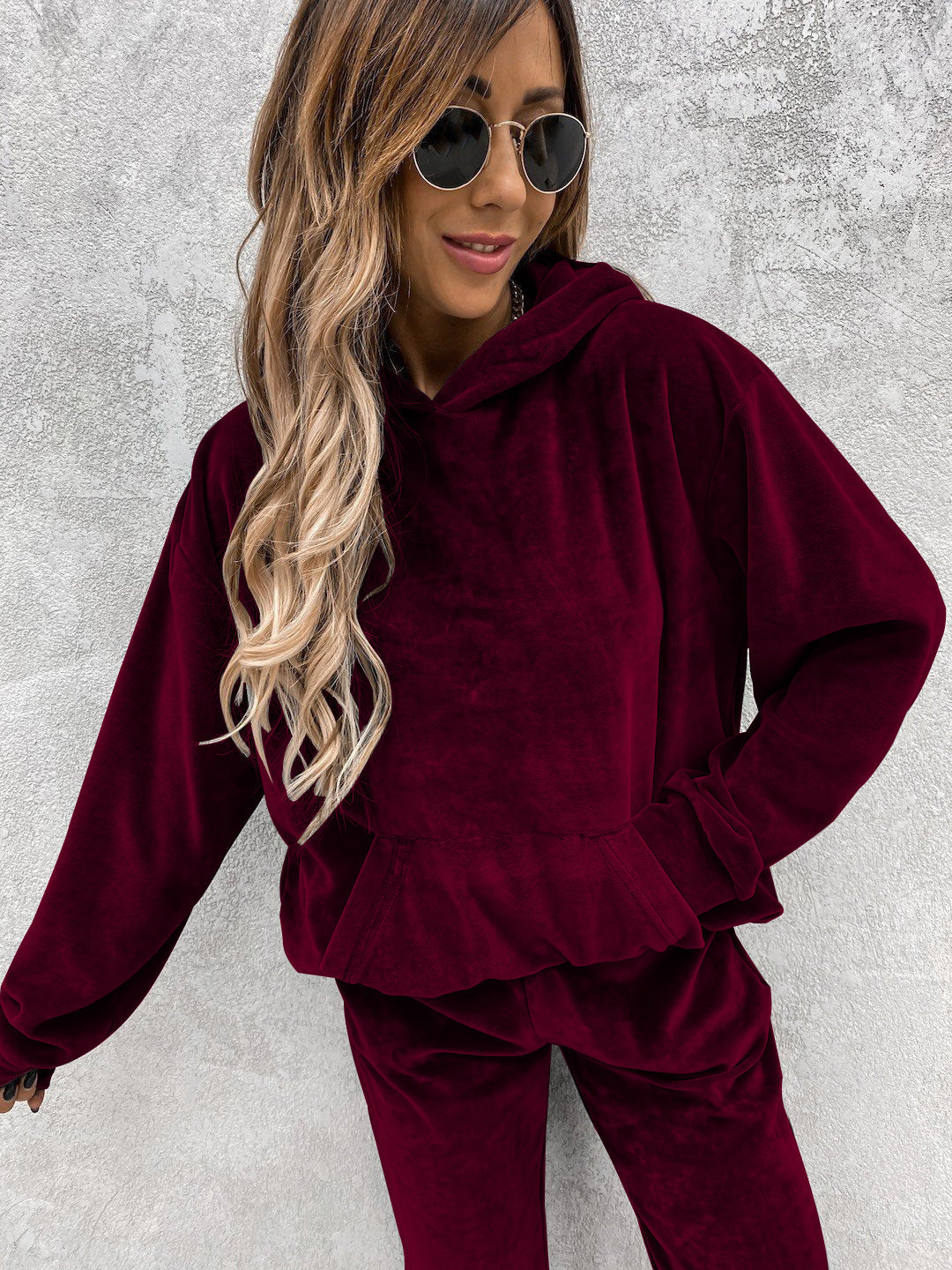 Damen Fleece-Hoodie Kuschelig Lässig Norvielle