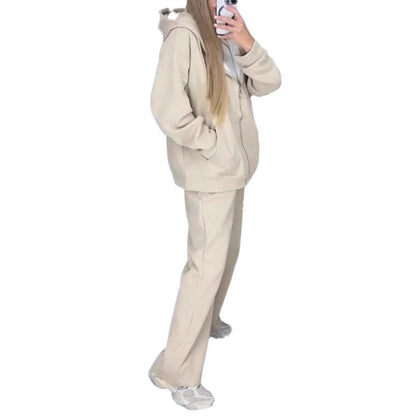 Damen Hoodie Jogginghosen Set Hochwertiges Material Bequem