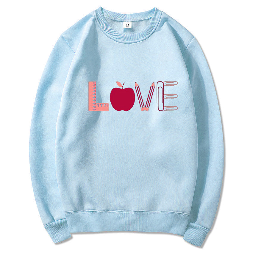 Damen Sweatshirt Kreatives Love-Motiv Norvielle