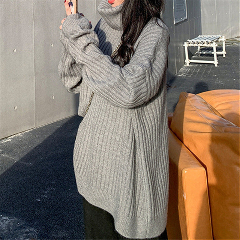 Damen Strickpullover Hohler Kragen Lässiger Schnitt Norvielle