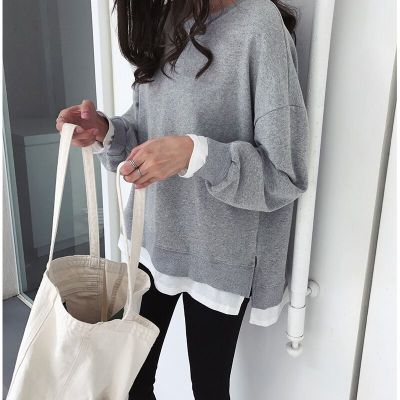 Damen Sweatshirt Weit Schnitt Modern Bequem