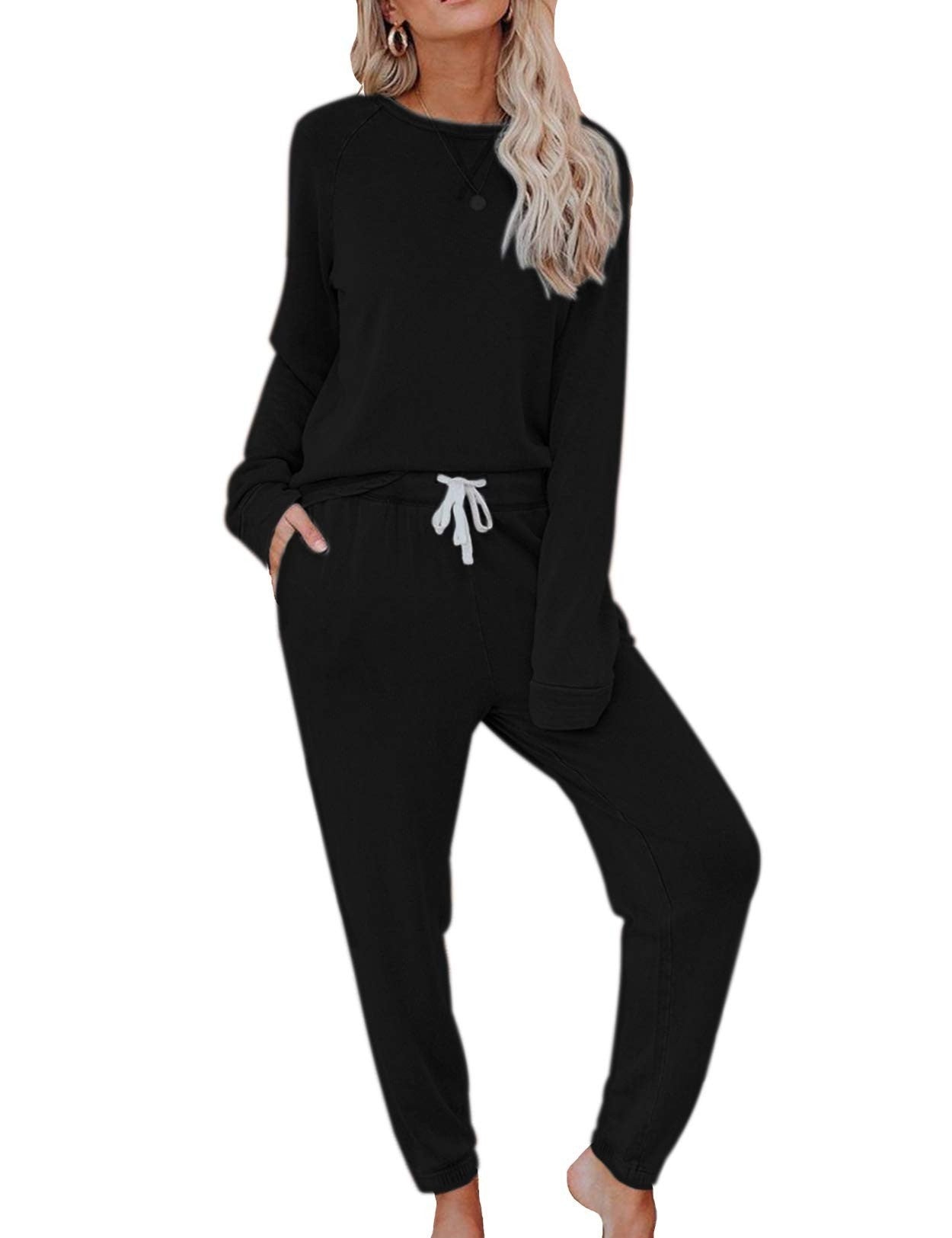 Damen Lounge-Set Oversized-Pullover und Hose Bequem Norvielle