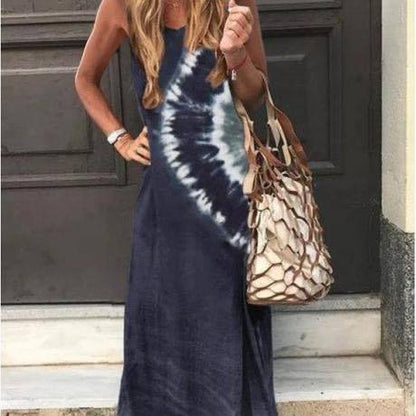 Damen Maxikleid Tie-Dye-Design Leicht Norvielle