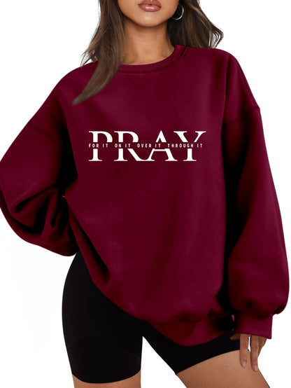 Damen Oversized Sweatshirt mit Aufdruck Norvielle