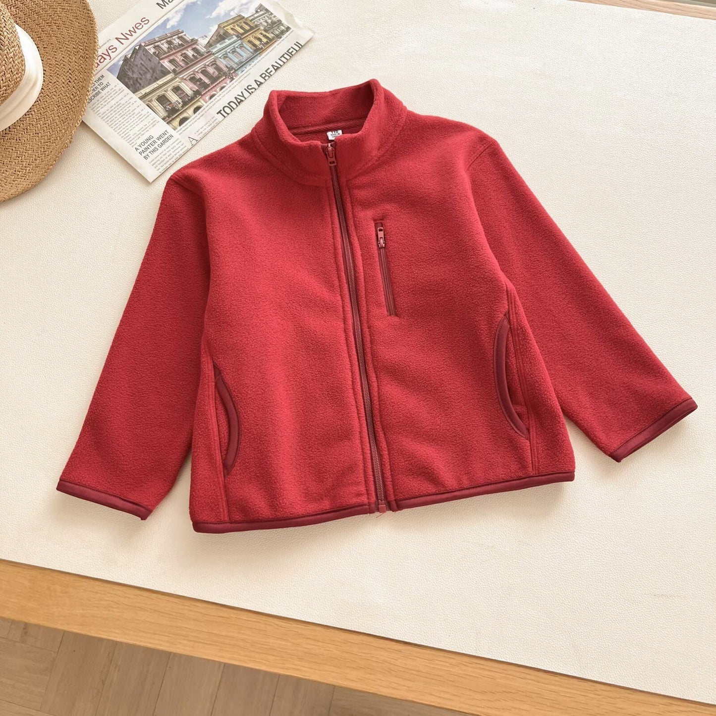 Damen Fleecejacke Hochschließend Reißverschlusstaschen Norvielle