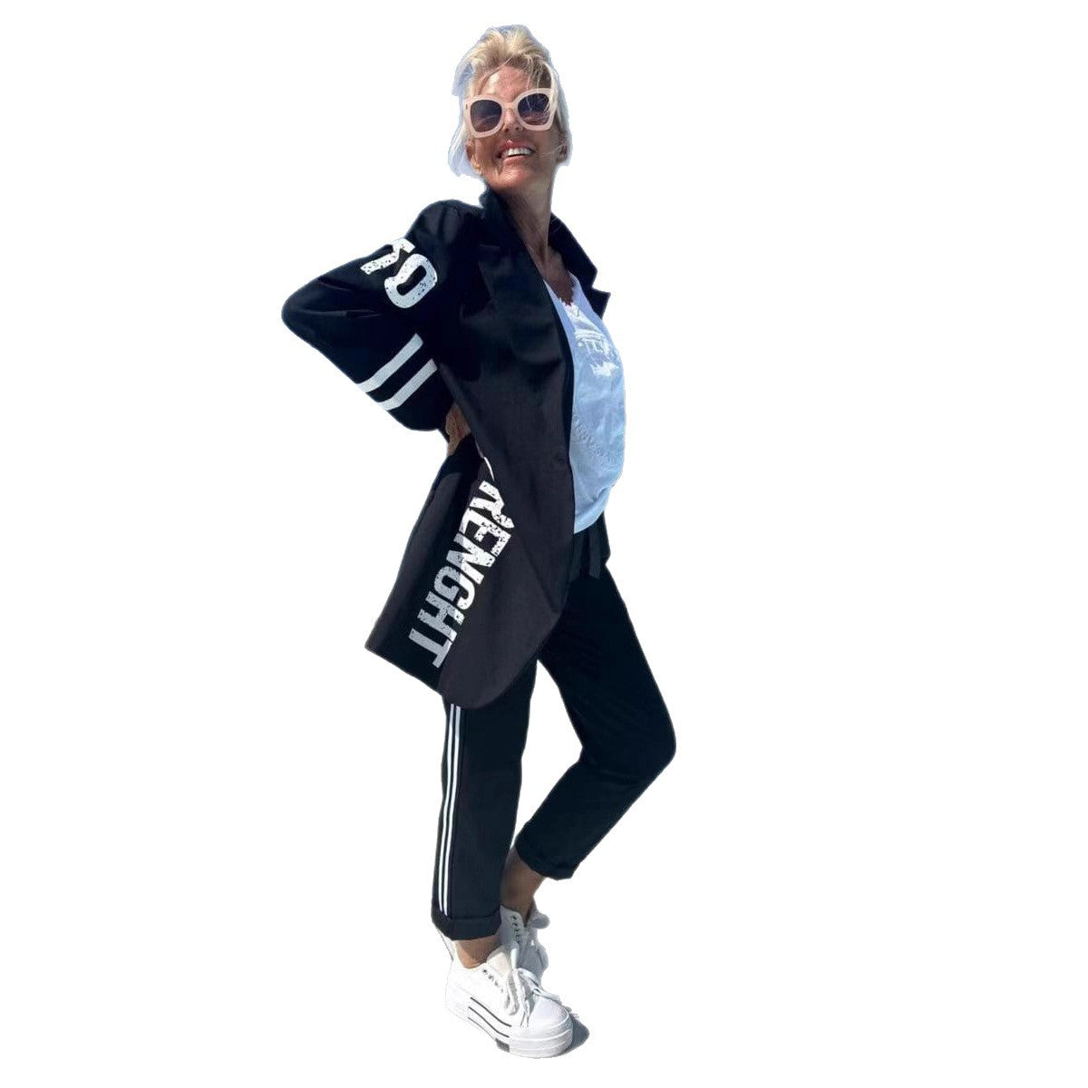 Damen Trenchcoat Streifenoptik