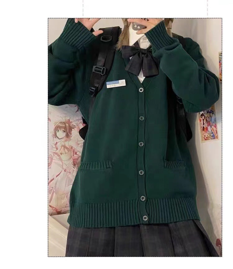 Damen Strickjacke Klassischer Kragen Dekoratives Schleifen-Design