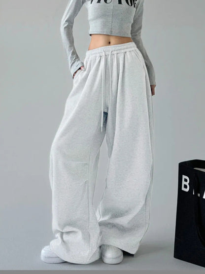 Damen Jogginghose Weite Passform Elastischer Bund