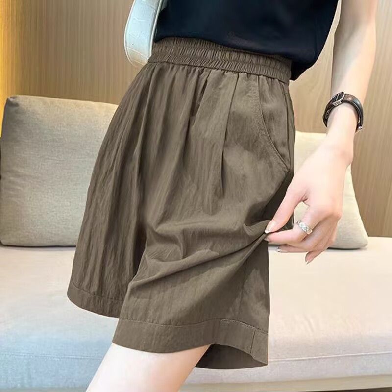 Damen Shorts Elastischer Bund Seiten-Taschen Bequem - Norvielle