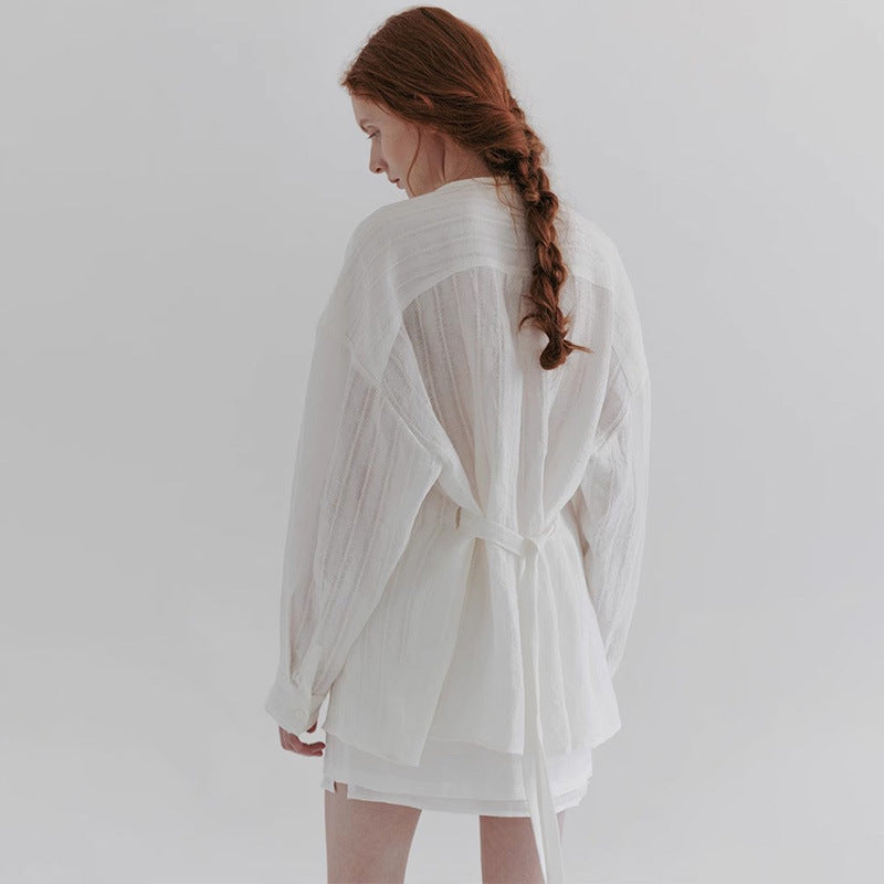 Damen Longshirts Feine Struktur Norvielle