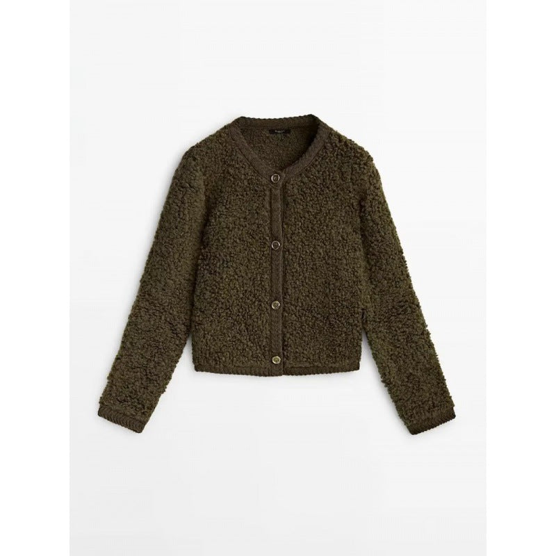 Norvielle Damen Strickjacke Lammwolle
