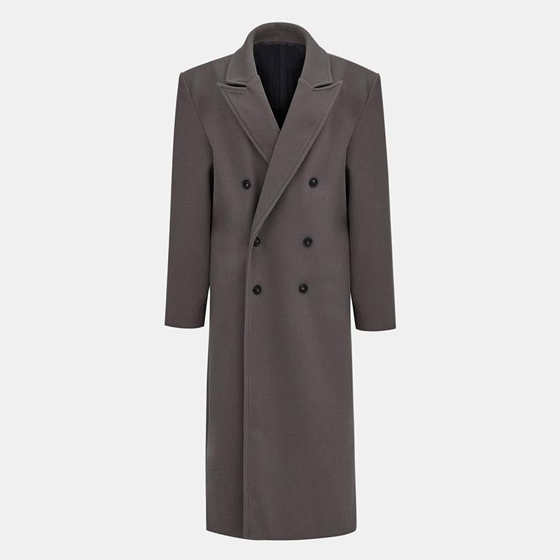 Damen Doppelreiher Wollmantel Elegantes Design