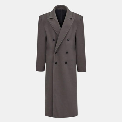 Damen Doppelreiher Wollmantel Elegantes Design