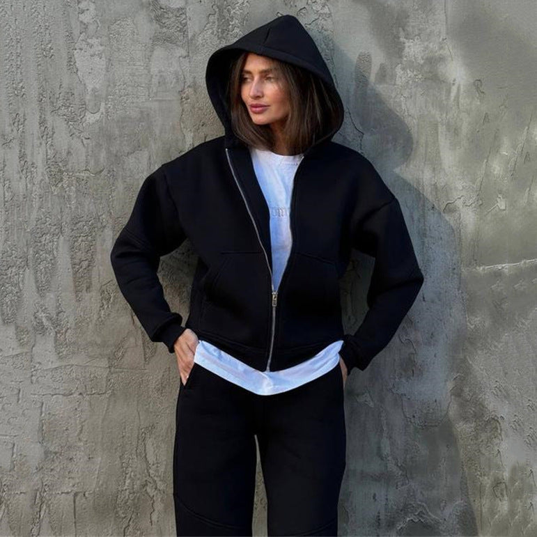 Damen Fleece-Jumpsuit Hochkragen Praktische Taschen