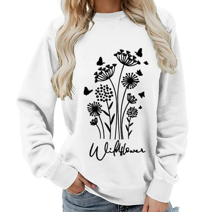 Damen Sweatshirt Floralmuster Kuschelig Weich Norvielle - Norvielle