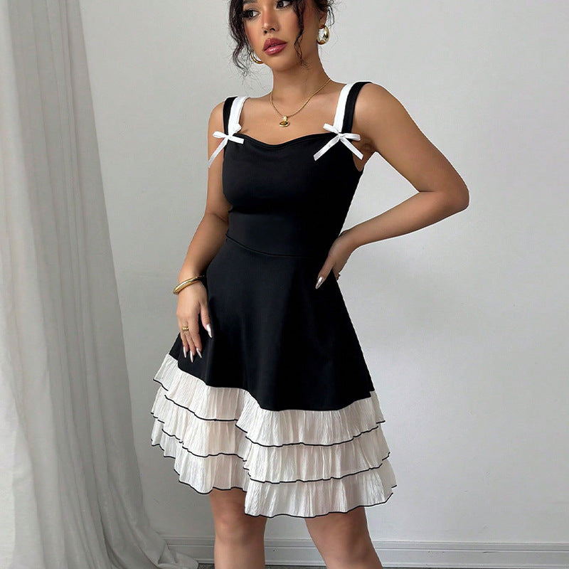 Damen Sommerkleid Rüschen Dekorative Träger Norvielle - Norvielle