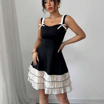 Damen Sommerkleid Rüschen Dekorative Träger Norvielle - Norvielle