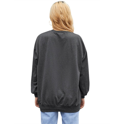 Damen Sweatshirt Rundhalsausschnitt mit Schriftzug
