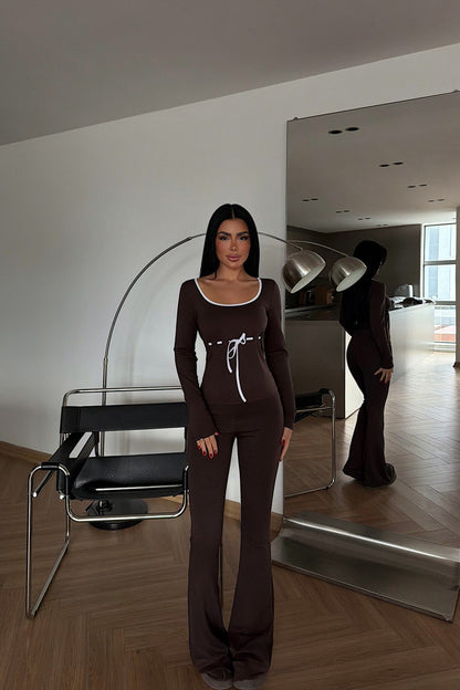 Damen Jumpsuit V-Ausschnitt Tailliert Norvielle