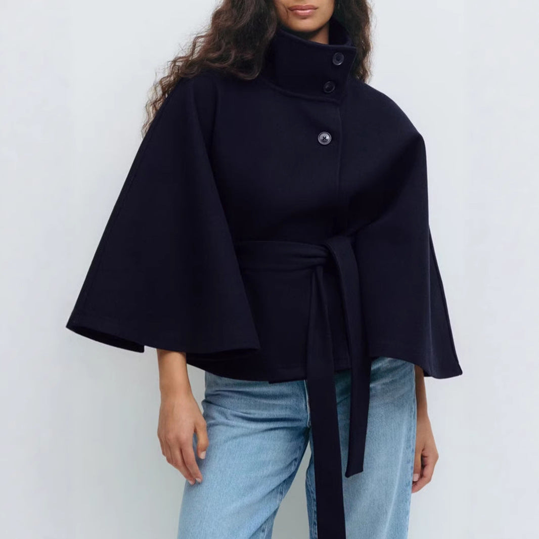 Damen Übergangsjacke Weites Modell Elegante Taillierung