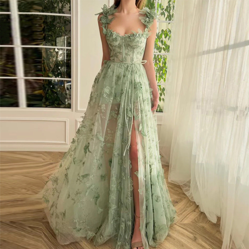 Chic Damen Strandkleid mit Schlitz für Braut und Party