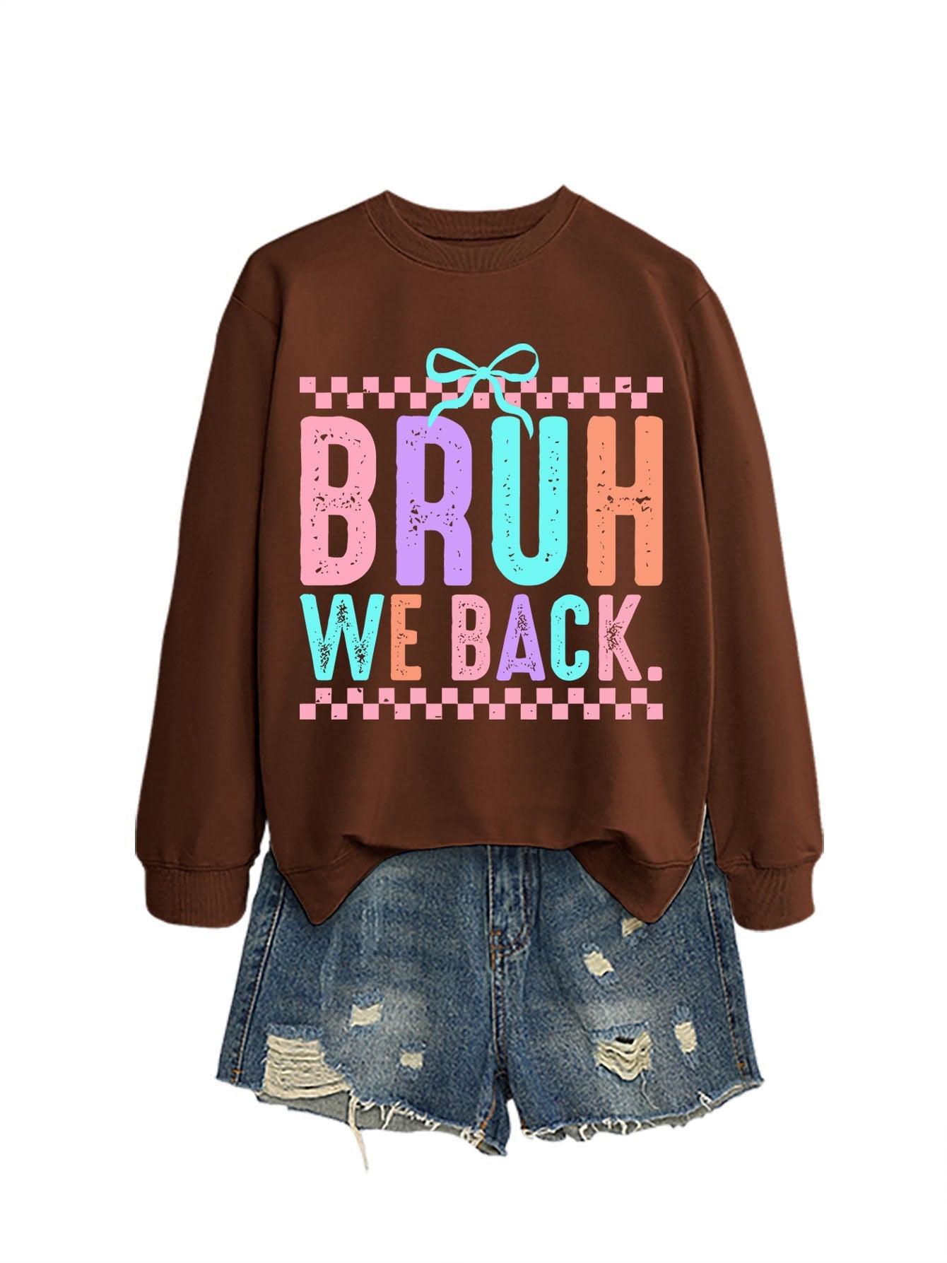 Damen Sweatshirt Bequem Fröhlicher Druck Norvielle