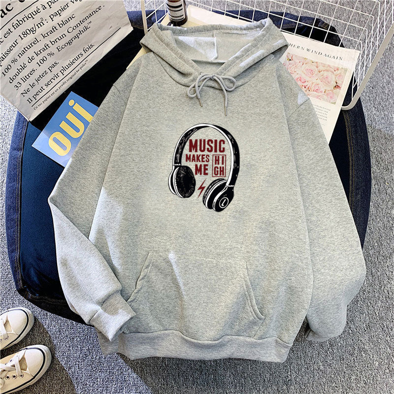 Damen Kapuzenpullover Musik-Design