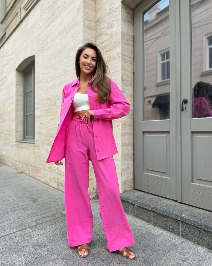 Damen Kombination Bluse Hosen Norvielle
