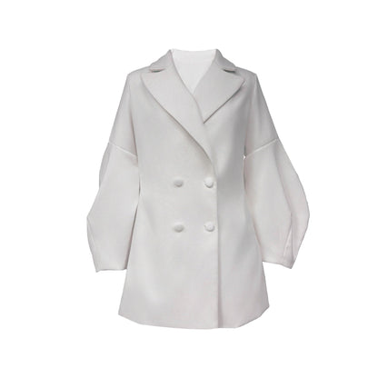 Damen Blazer-Kleid Doppelreihig Voluminöse Ärmel Norvielle
