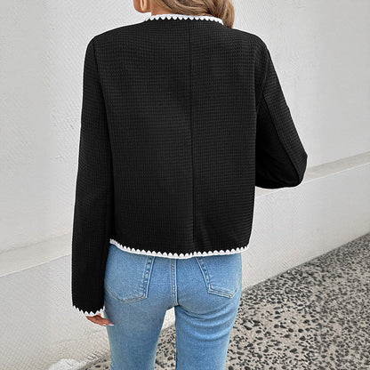 Damen Kurzarmjacke Kontrastdetails Norvielle