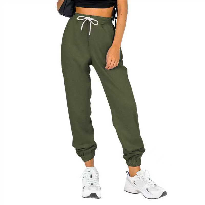 Damen Sport-Sweatpants Elastischer Bund Mit Kordelzug Beige