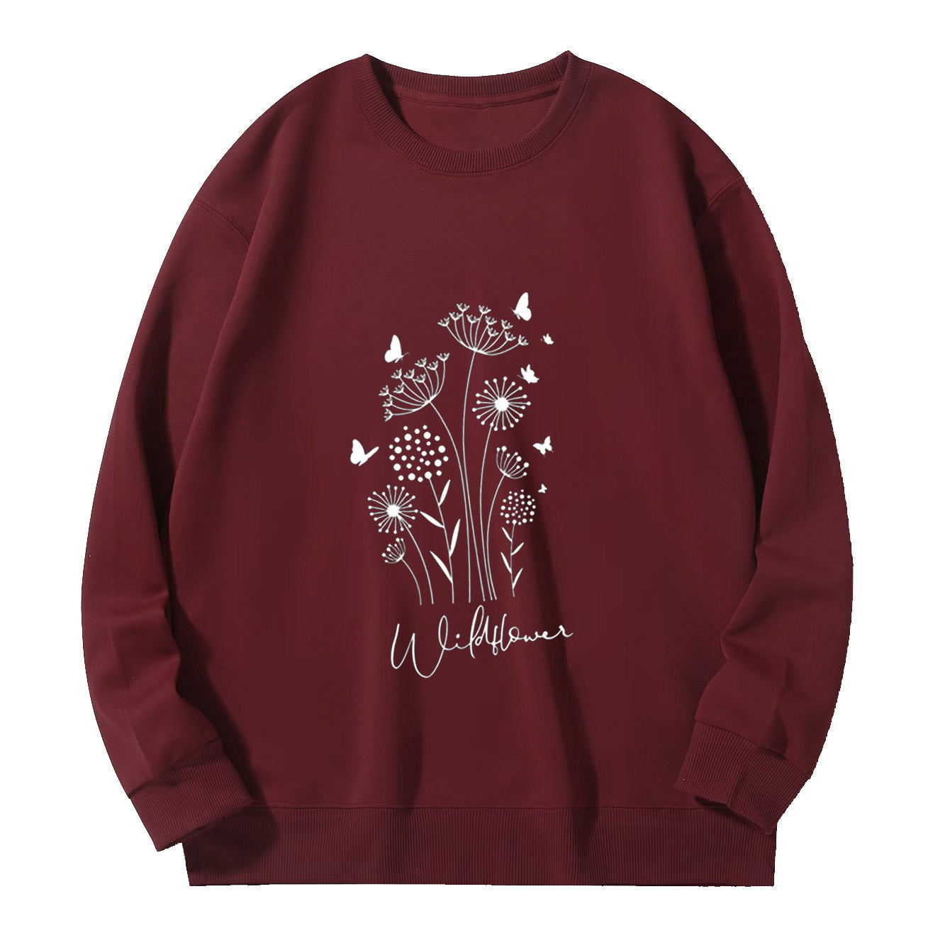 Damen Sweatshirt Floralmuster Kuschelig Weich Norvielle