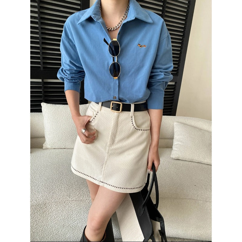 Damen Überhemdjacke Lässig Mit Taschen Norvielle - Norvielle