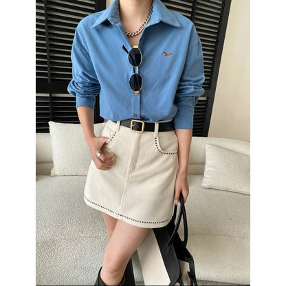 Damen Überhemdjacke Lässig Mit Taschen Norvielle - Norvielle