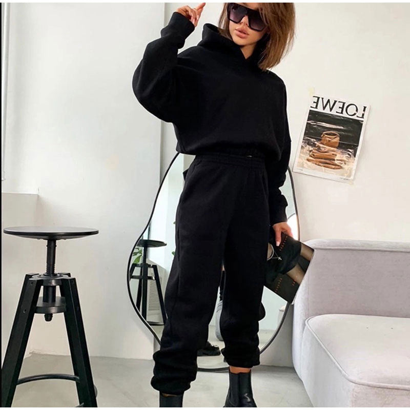 Damen Sportliches Lounge-Set Oversized Hoodie Jogginghosen Norvielle